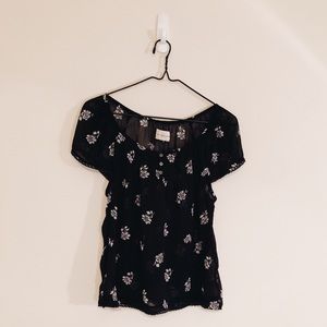See through floral Abercrombie top